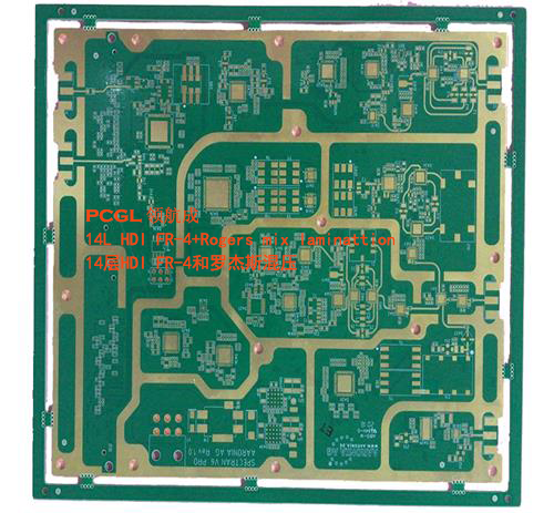 14Layer HDI FR4+Rogers laminating
